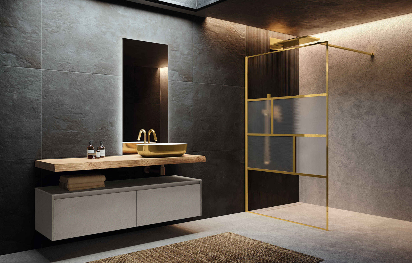 Novellini HC Art Fixed Shower Wet Room Panel, Various Colours