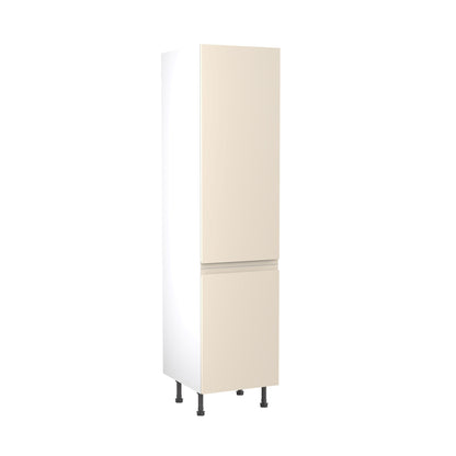 J-Pull Super Gloss Cashmere Base Kitchen Cabinets with UNICLIC Technology, Flat packed