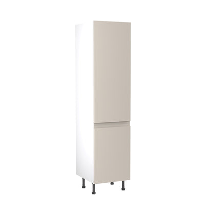 J-Pull Super Gloss Light Grey Base Kitchen Cabinets with UNICLIC Technology, Flat packed