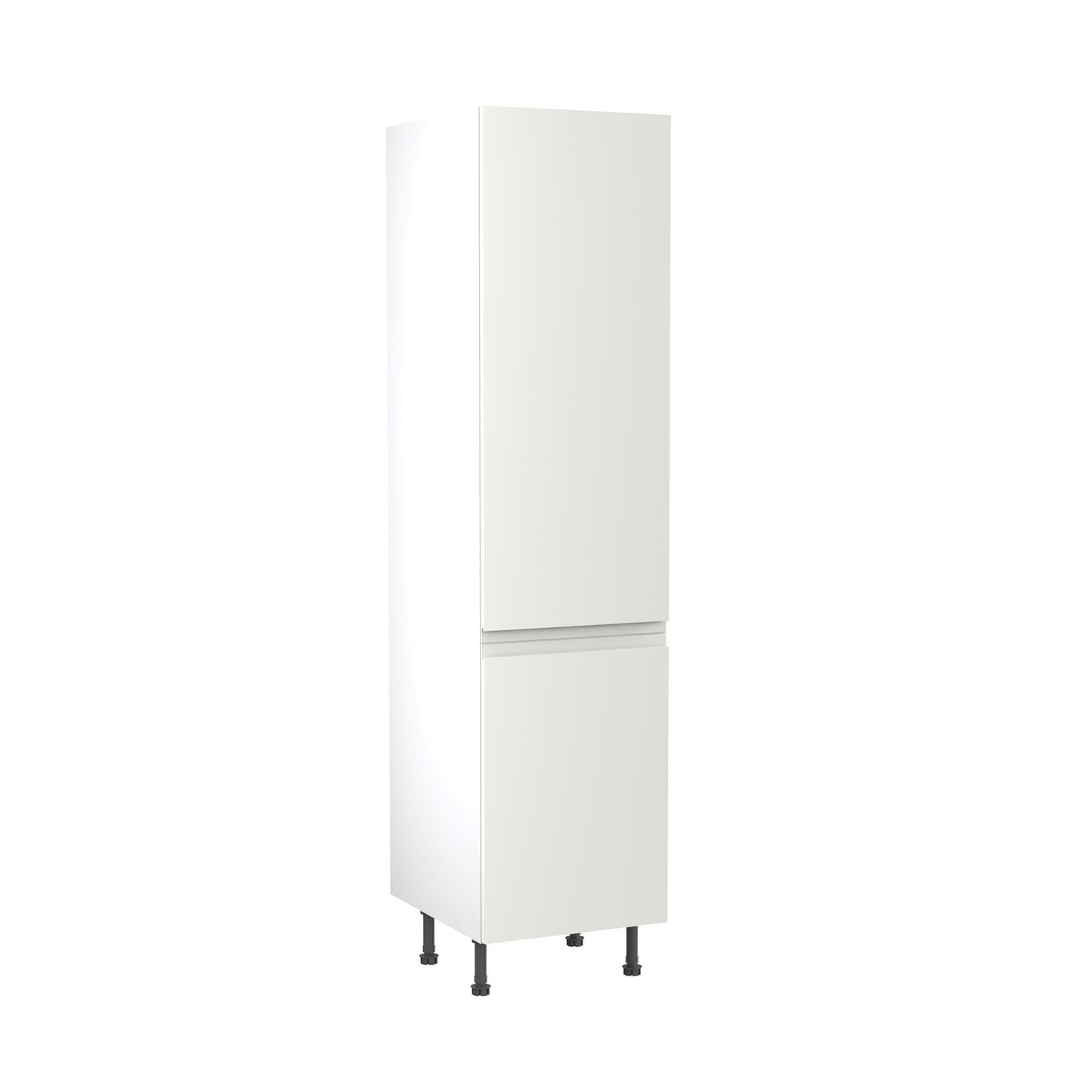 J-Pull Super Gloss White Base Kitchen Cabinets with UNICLIC Technology, Flat packed