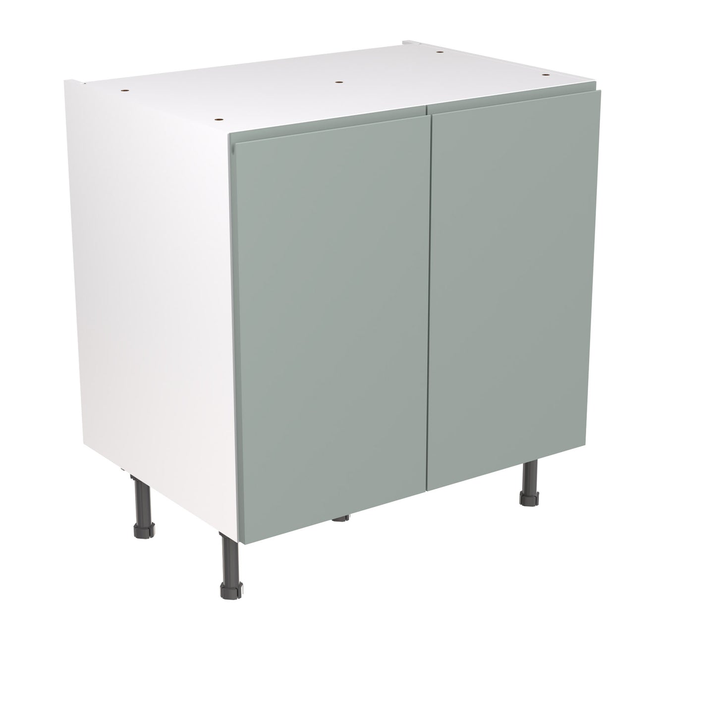 J-Pull UltraMatt Sage Base Kitchen Cabinets with UNICLIC Technology, Flat packed