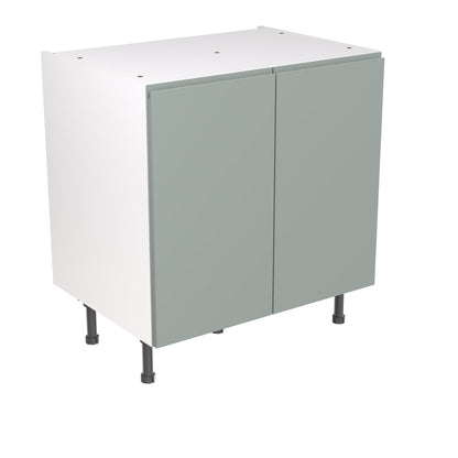 J-Pull UltraMatt Sage Base Kitchen Cabinets with UNICLIC Technology, Flat packed