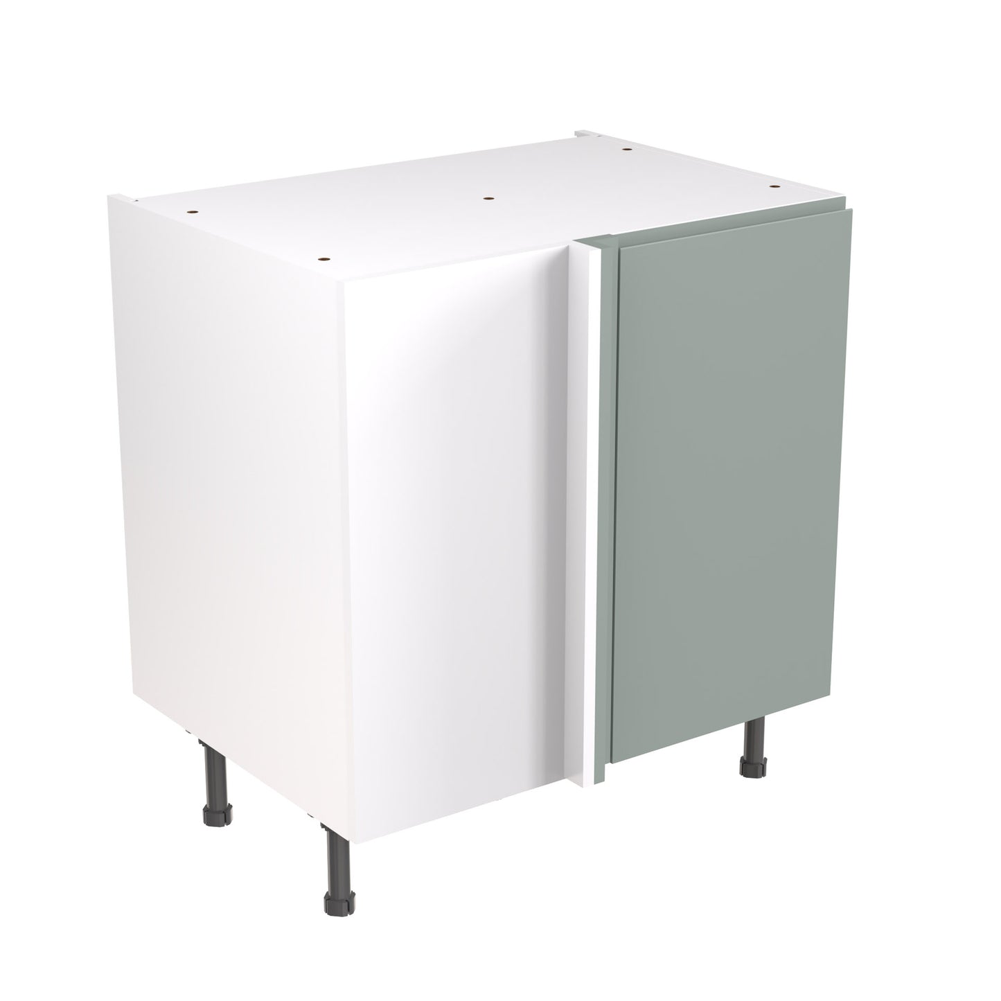 J-Pull UltraMatt Sage Base Kitchen Cabinets with UNICLIC Technology, Flat packed
