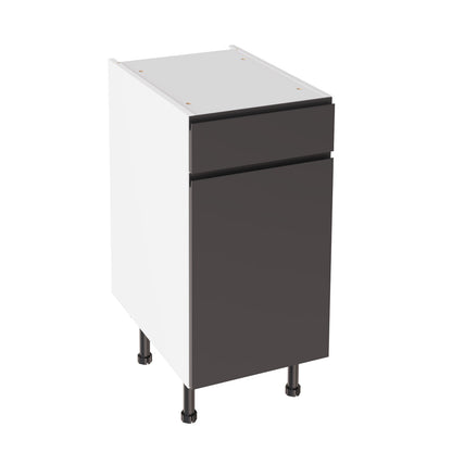 J-Pull UltraMatt Graphite Base Kitchen Cabinets with UNICLIC Technology, Flat packed