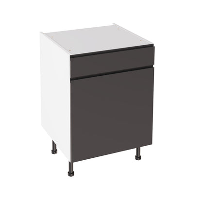 J-Pull UltraMatt Graphite Base Kitchen Cabinets with UNICLIC Technology, Flat packed