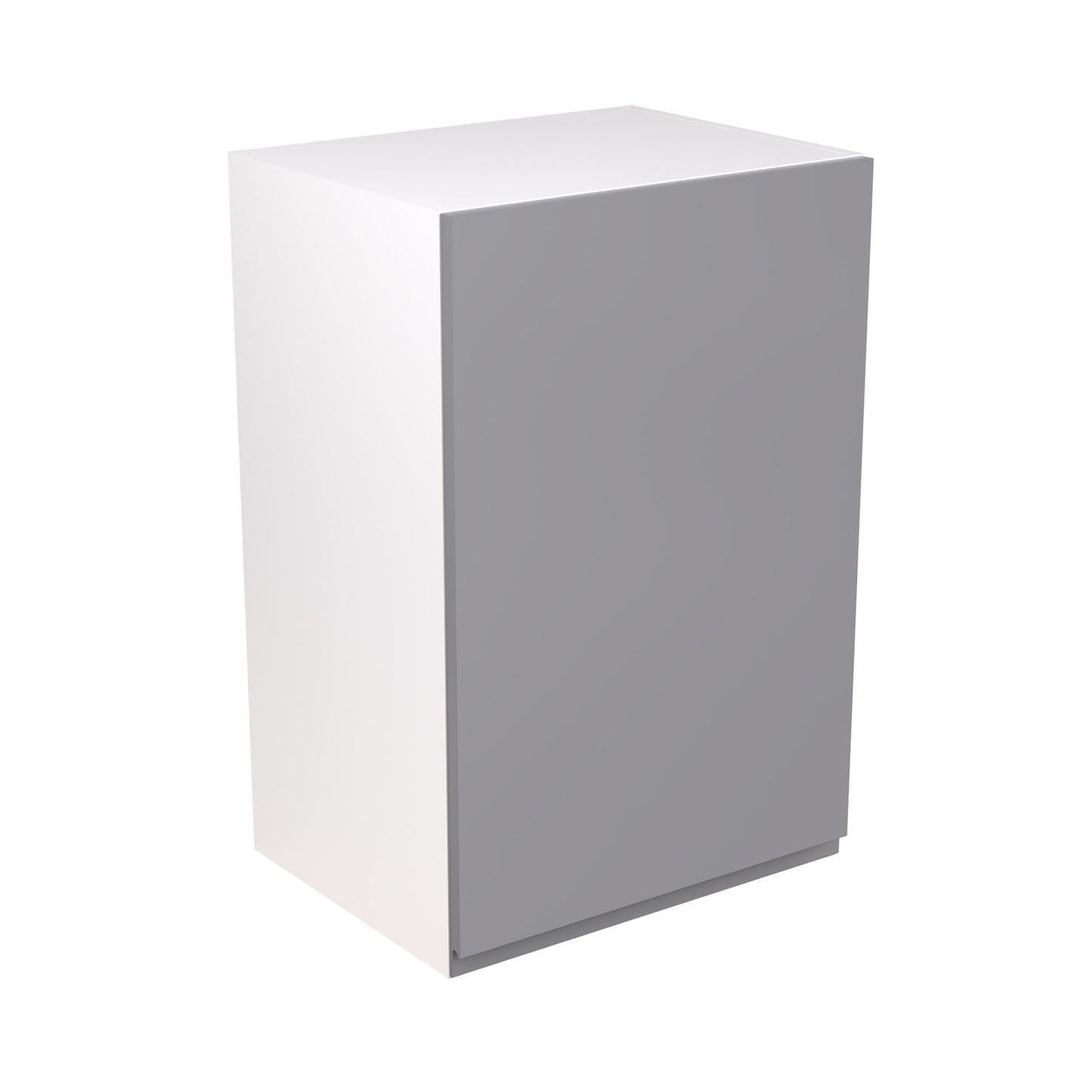 J-Pull Super Gloss Light Grey Wall Kitchen Cabinets with UNICLIC Technology, Flat packed