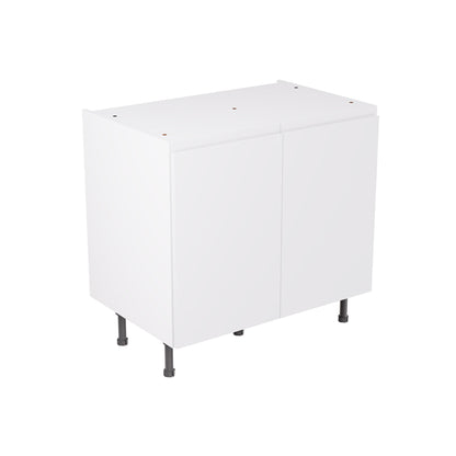 J-Pull Super Gloss White Base Kitchen Cabinets with UNICLIC Technology, Flat packed