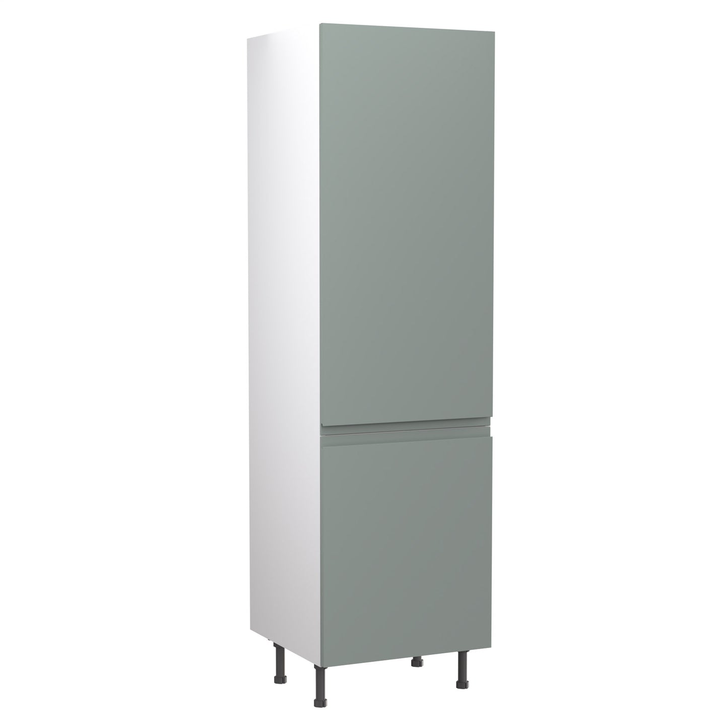J-Pull UltraMatt Sage Base Kitchen Cabinets with UNICLIC Technology, Flat packed