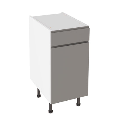 J-Pull UltraMatt Dust Grey Base Kitchen Cabinets with UNICLIC Technology, Flat packed