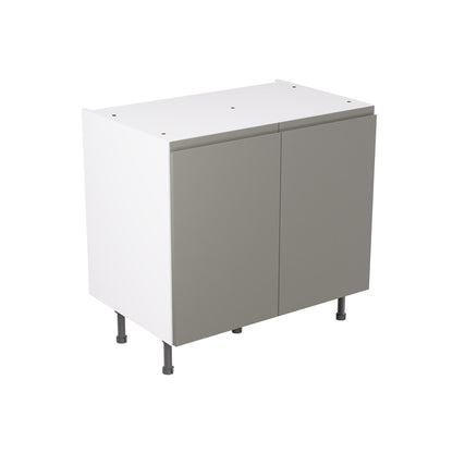 J-Pull UltraMatt Dust Grey Base Kitchen Cabinets with UNICLIC Technology, Flat packed