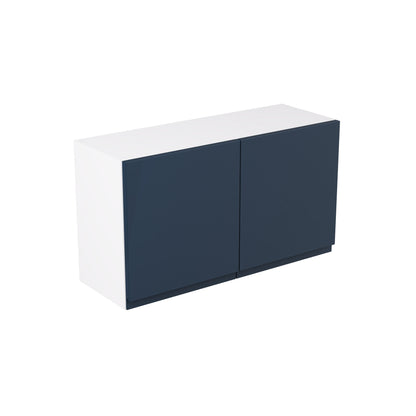 J-Pull UltraMatt Indigo Wall Kitchen Cabinets with UNICLIC Technology, Flat packed