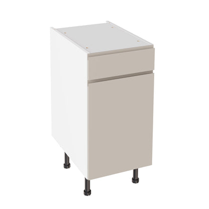 J-Pull UltraMatt Light Grey Base Kitchen Cabinets with UNICLIC Technology, Flat packed