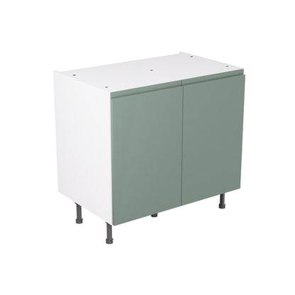 J-Pull UltraMatt Sage Base Kitchen Cabinets with UNICLIC Technology, Flat packed