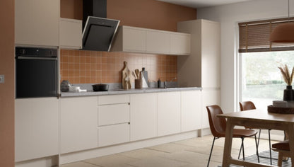 J-Pull UltraMatt Cashmere Base Kitchen Cabinets with UNICLIC Technology, Flat packed