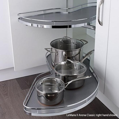 Kesseböhmer LeMans II CHROME Corner Unit Storage shelves 800-1000mm cabinets Pull-out