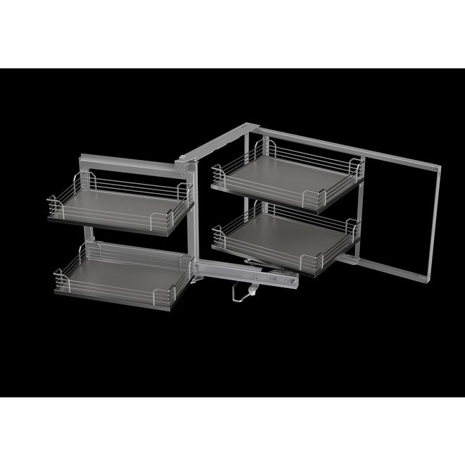 Kesseböhmer Magic Corner for 900mm-1000mm Cabinets, CHROME Arena