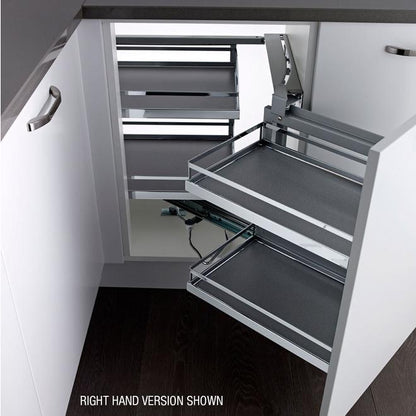 Kesseböhmer Magic Corner for 900mm-1000mm Cabinets, CHROME Arena Style