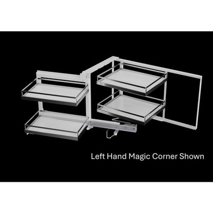 Kesseböhmer Magic Corner for 900mm-1000mm Cabinets, CHROME Arena Style