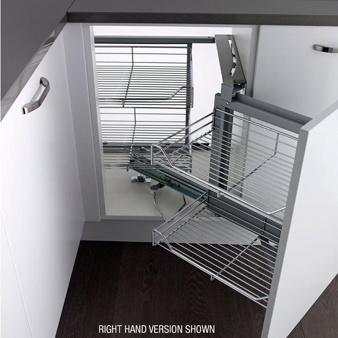 Kesseböhmer Magic Corner for 900mm-1000mm Cabinets, CHROME Classic