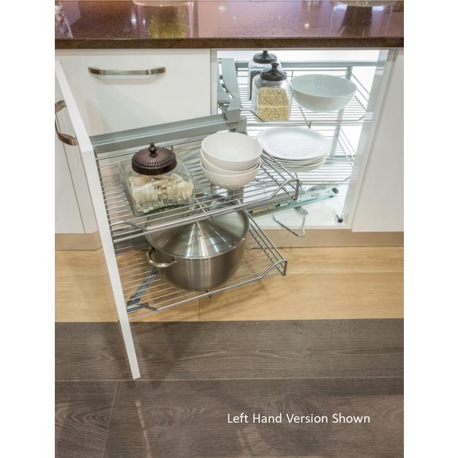 Kesseböhmer Magic Corner for 900mm-1000mm Cabinets, SILVER Classic