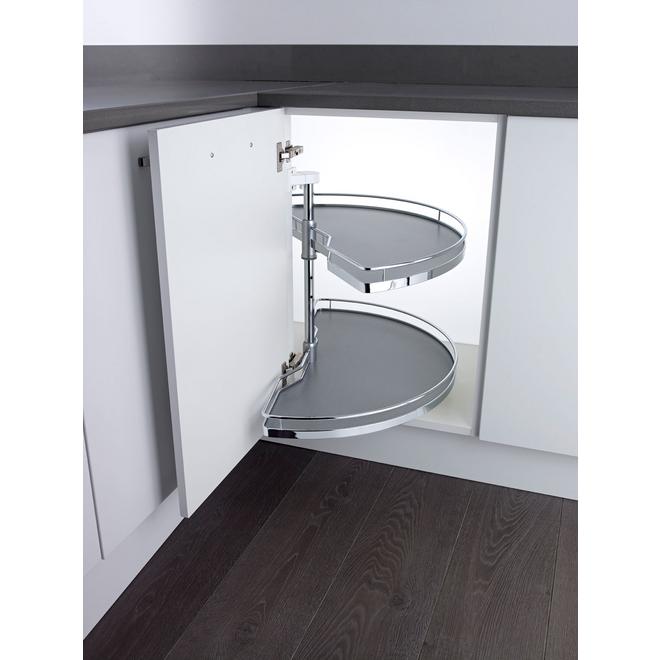 Kesseböhmer Chrome Arena 1/2 carousel shelf set 900mm Cabinet required (KSH180GC)