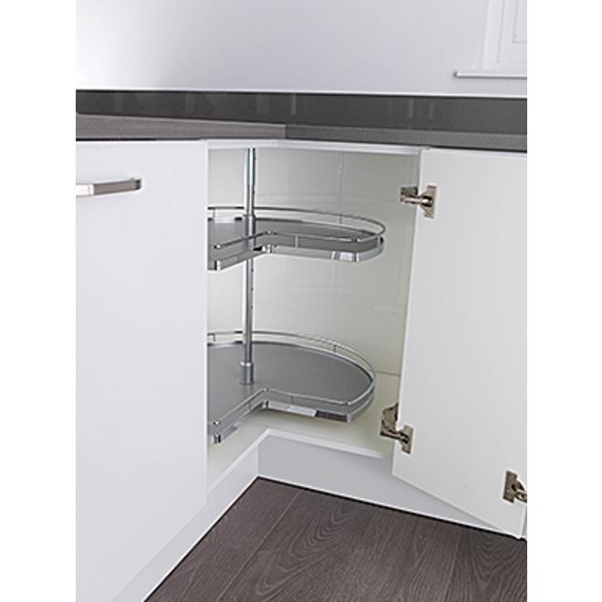 Kesseböhmer Arena 3/4 carousel shelf set, 800mm Cabinet required Chrome/Silver