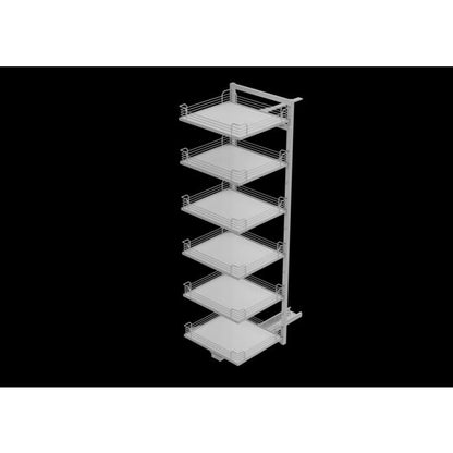 Kesseböhmer Tandem Solo 500/600 Larder Storage SILVER Pull-out, for hinged doors Unhanded