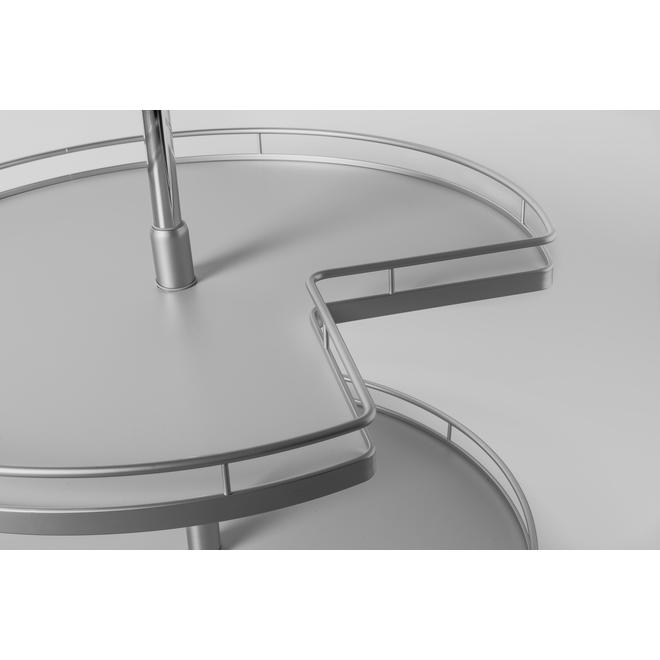 Kesseböhmer Arena 3/4 carousel shelf set, 800mm Cabinet required Chrome/Silver