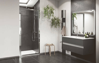 Novellini Lunes G, In-Out Opening Shower door Chrome 65-100cm