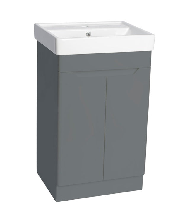 Lustra Dark Grey 500/600/700/800mm Rigid, PVC Floor Standing Handleless Unit