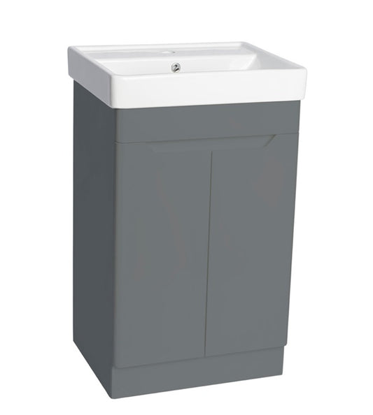 100% WaterProof VRB Lustra Dark Grey 500/600/700/800mm Rigid, PVC Floor Vanity Unit