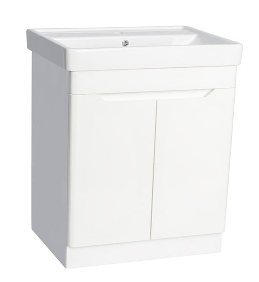 100% WaterProof VRB Lustra Gloss White 500/600/700/800mm Rigid, PVC Floor Vanity Unit
