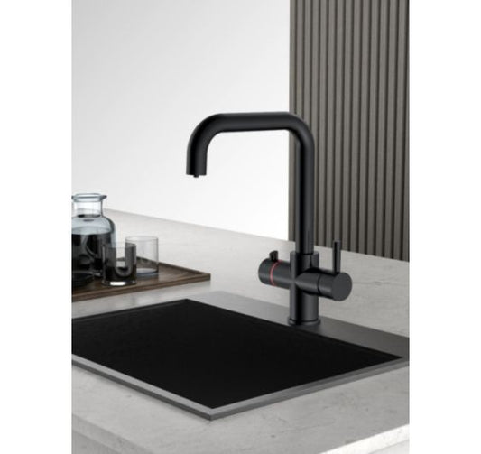 Reginox TRIBEZI MATT BLACK 3in1 Boiling Water Kitchen Tap