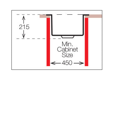 UKinox ME 451 Polished 1 Bowl Stainless Steel Undermount/Inset  kitchen sink 450x400