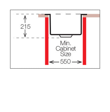 UKinox ME 500 Polished 1 Bowl Stainless Steel Undermount/Inset  kitchen sink 500x400