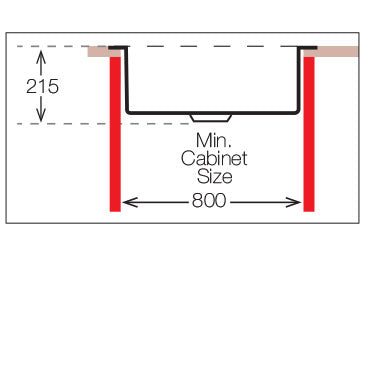 UKinox Micro ME 745 Polished 1 Bowl SS Undermount/Inset large kitchen sink 745x400