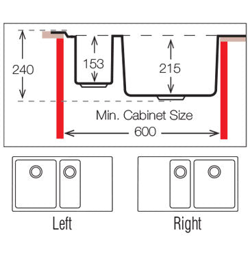 UKinox MM 1000.510.15 Polished 1.5 Bowl Stainless Steel Inset kitchen sink