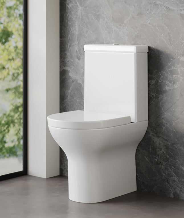 VRB Micron Close Coupled Ultra Short Projection Round Rimless Toilet 1007R_HD