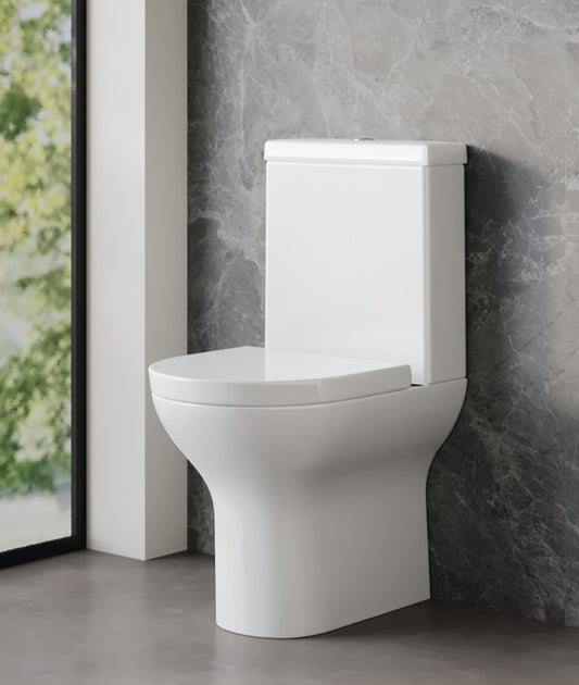 VRB Micron Close Coupled Ultra Short Projection Round Rimless Toilet 1007R_HD