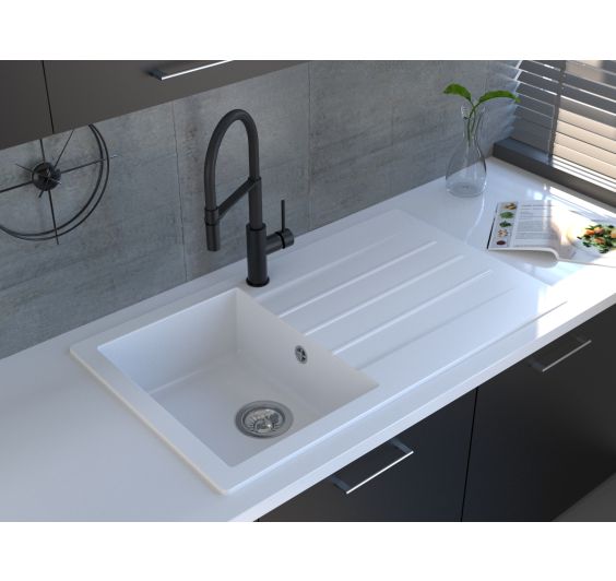 Reginox VALENCE 860x500 Composite Single Bowl Reversible Inset Kitchen sink