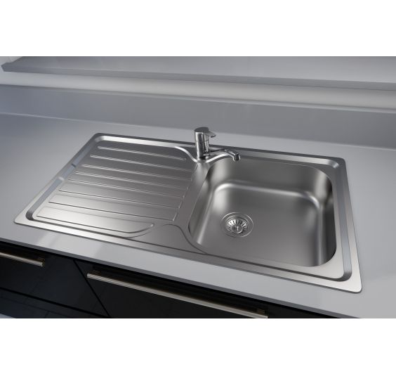 Reginox MONACO 10 Single bowl inset SS kitchen sink 963x498mm
