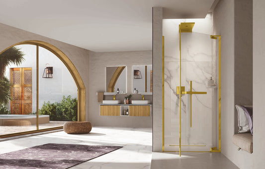Novellini N180 1B, Hinged shower door Chrome/B Gold/B Bronze/B Inox