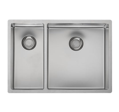 Reginox New Jersey 18x37+34x37 Inset/Undermount 1.5 bowl SS Kitchen Sink