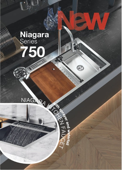 UKinox Niagra Polished Stainless Steel Inset  kitchen sink including Tap and accessories
