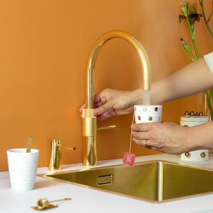 Quooker Fusion Round Boiling Water Tap GOLD with a choice of Tanks