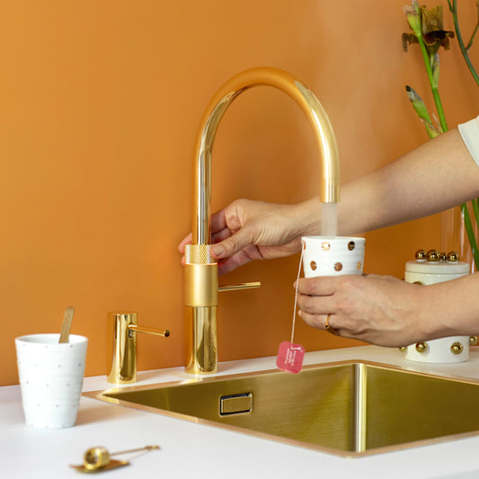 Quooker Fusion Round Boiling Water Tap GOLD with a choice of Tanks