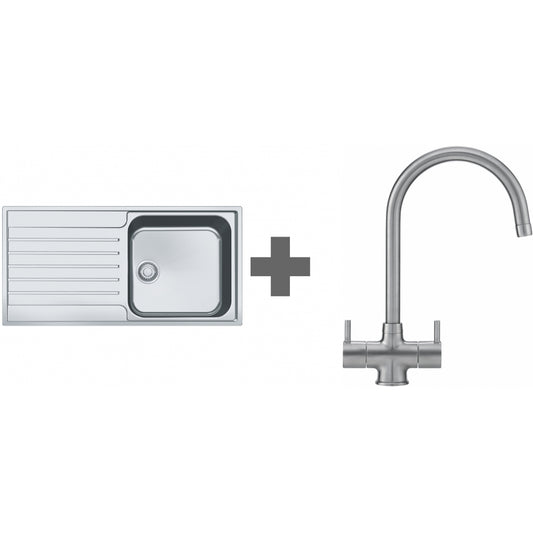 SINK + TAP DEAL Franke ARGOS AGX 611-100 REV SS Inset + Athena SS Tap