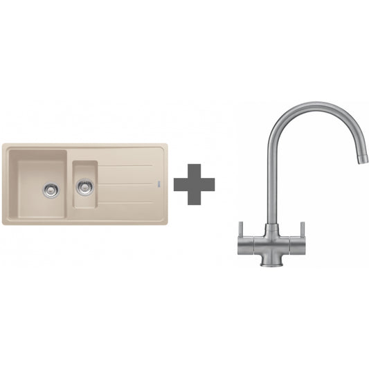 SINK + TAP DEAL Franke BASIS BFG 651 REV Coffee Granite + Choice of 8 Taps