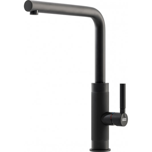 Franke Tessuto L Swivel Side Matt Black Kitchen Mixer Tap
