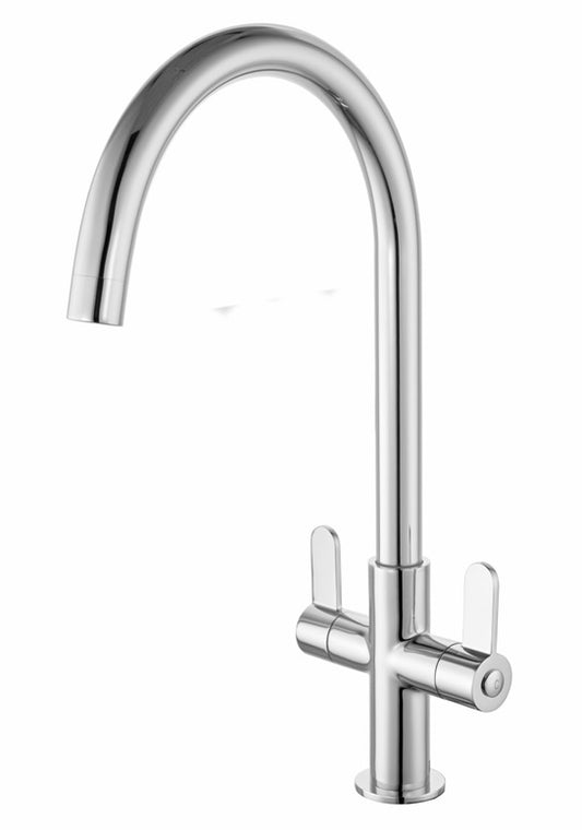 Pola Twin Lever Kitchen Mixer Tap